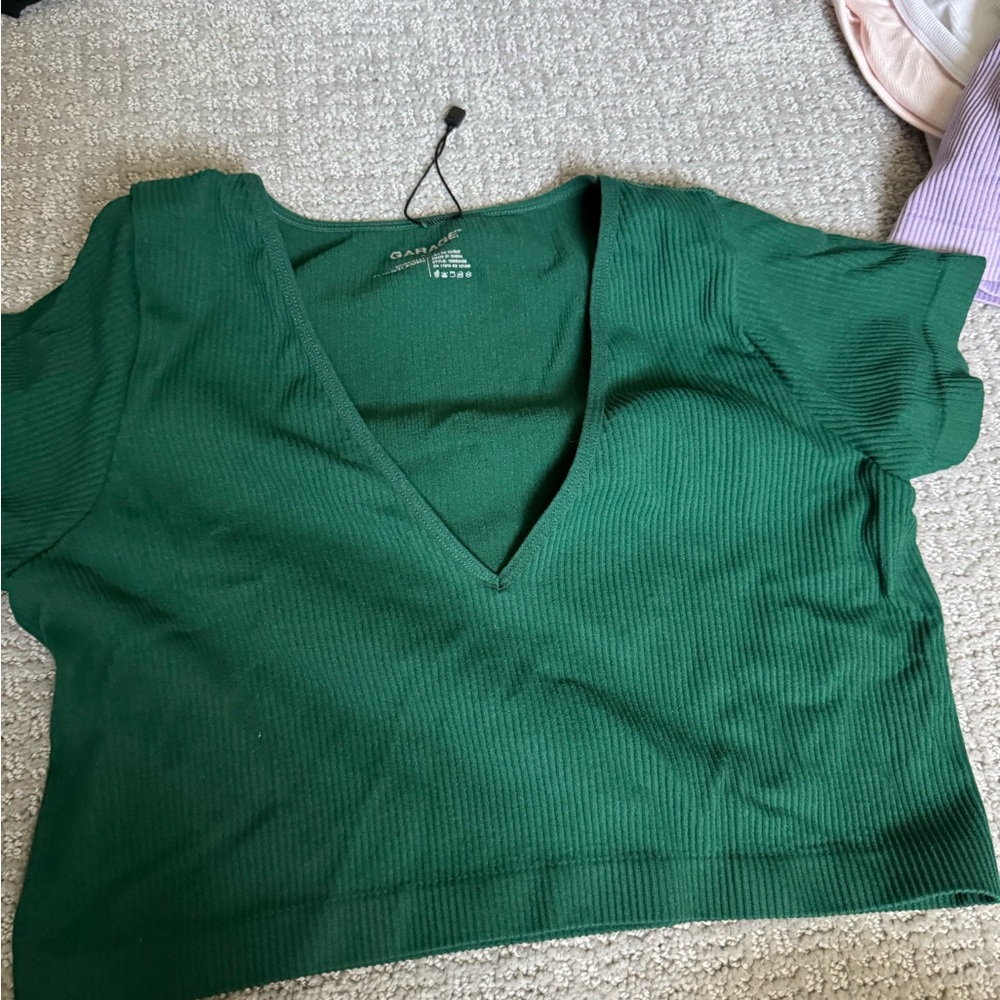 Two garage crop tops different colors